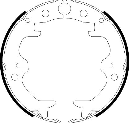 HELLA Brake Shoe Set, parking brake - H9540 - for e.g. DAIHATSU / LEXUS / TOYOTA 8DA355050-521