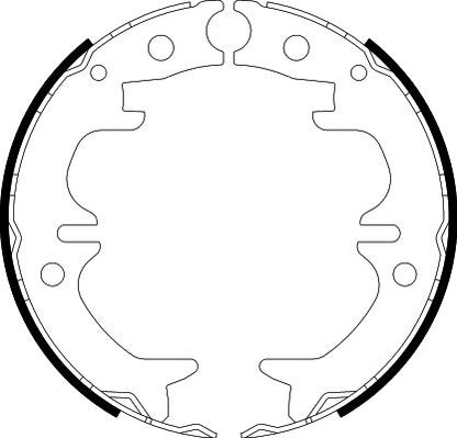 HELLA Brake Shoe Set, parking brake - H9540 - for e.g. DAIHATSU / LEXUS / TOYOTA 8DA355050-521