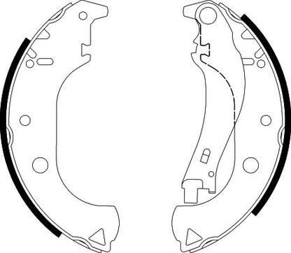 HELLA Brake Shoe Set - H9585 - for e.g. CADILLAC / FIAT 8DB355002-611