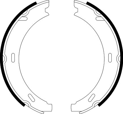 HELLA Brake Shoe Set, parking brake - H9630 - for e.g. PORSCHE 8DA355050-551