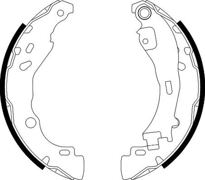 HELLA Brake Shoe Set - H9670 - for e.g. CITROEN / LANCIA / PEUGEOT 8DB355002-751