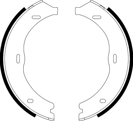 HELLA Brake Shoe Set, parking brake - H9685 - for e.g. MERCEDES-BENZ 8DA355050-561