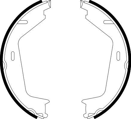 HELLA Brake Shoe Set, parking brake - H9705 - for e.g. VOLVO 8DA355050-591