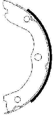 HELLA Brake Shoe Set, parking brake - H9725 - for e.g. NISSAN 8DA355050-611