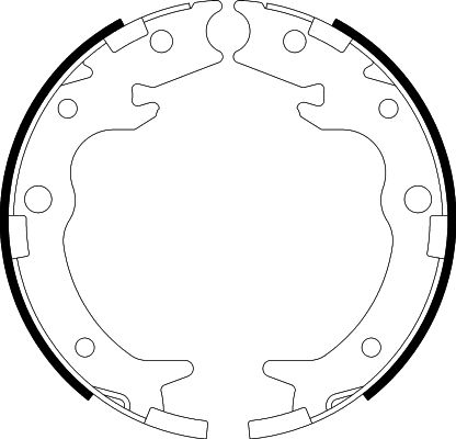 HELLA Brake Shoe Set, parking brake - H9730 - for e.g. ACURA / HONDA 8DA355050-621