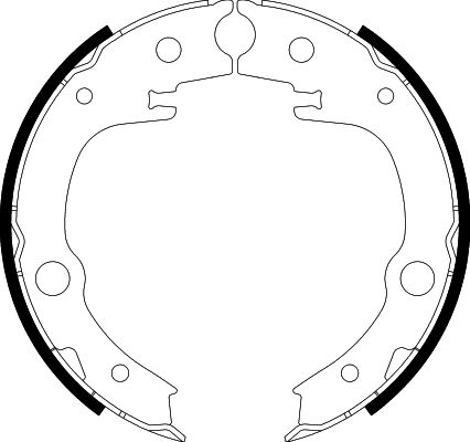 HELLA Brake Shoe Set, parking brake - H9750 - for e.g. TOYOTA 8DA355050-651