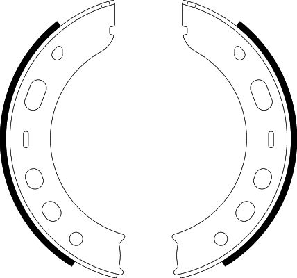 HELLA Brake Shoe Set, parking brake - H9765 - for e.g. PORSCHE 8DA355050-661
