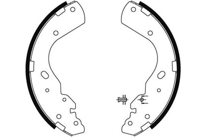 HELLA Brake Shoe Set - H9775 - for e.g. FORD / MAZDA 8DB355002-851