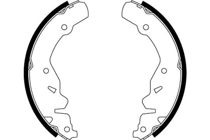 HELLA Brake Shoe Set - H1757 - for e.g. CHRYSLER 8DB355000-481