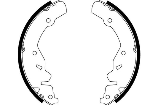 HELLA Brake Shoe Set - H1757 - for e.g. CHRYSLER 8DB355000-481
