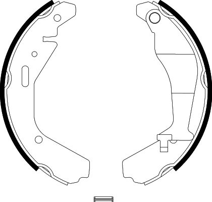 HELLA Brake Shoe Set - H9850 - for e.g. CHEVROLET / HOLDEN / OPEL / SUBARU 8DB355002-951