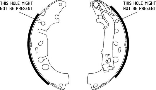 HELLA Brake Shoe Set - H9860 - for e.g. FIAT / OPEL / VAUXHALL 8DB355002-971