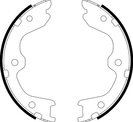 HELLA Brake Shoe Set, parking brake - H9885 - for e.g. INFINITI / NISSAN 8DA355050-691