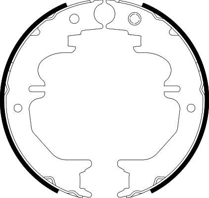 HELLA Brake Shoe Set, parking brake - H9895 - for e.g. LEXUS / TOYOTA 8DA355050-711