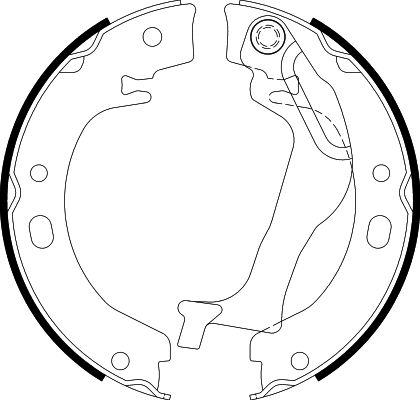 HELLA Brake Shoe Set, parking brake - H9915 - for e.g. TOYOTA 8DA355050-741