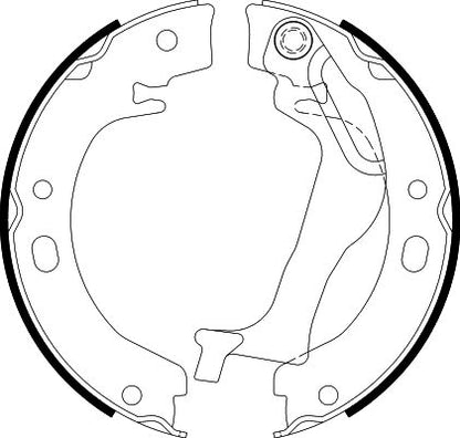 HELLA Brake Shoe Set, parking brake - H9915 - for e.g. TOYOTA 8DA355050-741