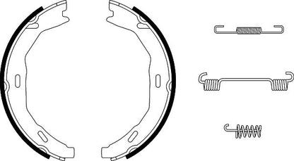 HELLA Brake Shoe Set, parking brake - H9935 - for e.g. MERCEDES-BENZ 8DA355050-771