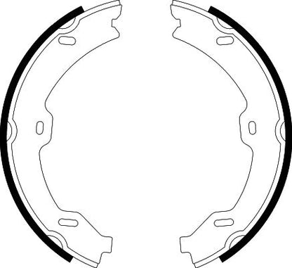 HELLA Brake Shoe Set, parking brake - H9940 - for e.g. MERCEDES-BENZ 8DA355050-781