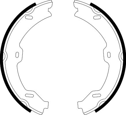 HELLA Brake Shoe Set, parking brake - H9940 - for e.g. MERCEDES-BENZ 8DA355050-781