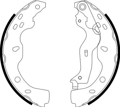 HELLA Brake Shoe Set - H9965 - for e.g. FIAT / SUZUKI 8DB355003-041