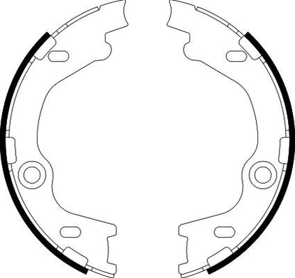 HELLA Brake Shoe Set, parking brake - H9995 - for e.g. HYUNDAI / KIA 8DA355050-811