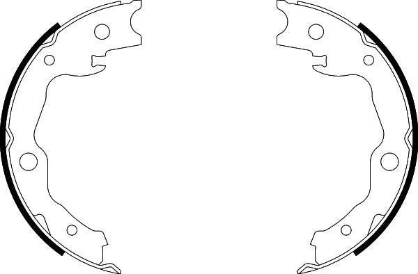 HELLA Brake Shoe Set, parking brake - H1682 - for e.g. INFINITI / LEXUS / NISSAN / REN 8DA355050-031