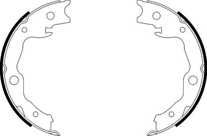 HELLA Brake Shoe Set, parking brake - H1682 - for e.g. INFINITI / LEXUS / NISSAN / REN 8DA355050-031