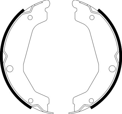 HELLA Brake Shoe Set, parking brake - H1684 - for e.g. HYUNDAI 8DA355050-051