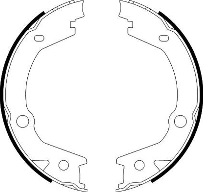 HELLA Brake Shoe Set, parking brake - H1685 - for e.g. HYUNDAI / KIA / SSANGYONG 8DA355050-061