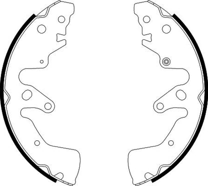 HELLA Brake Shoe Set - H1687 - for e.g. SUZUKI 8DB355000-261