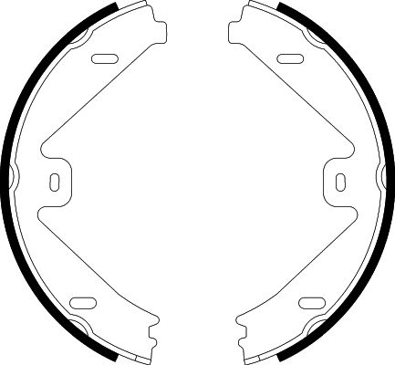 HELLA Brake Shoe Set, parking brake - H1691 - for e.g. MERCEDES-BENZ 8DA355050-081
