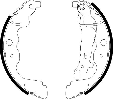 HELLA Brake Shoe Set - H1693 - for e.g. DACIA / LADA / MERCEDES-BENZ / NISSAN 8DB355000-301