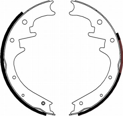 HELLA Brake Shoe Set - H1697 - for e.g. JEEP 8DB355000-311