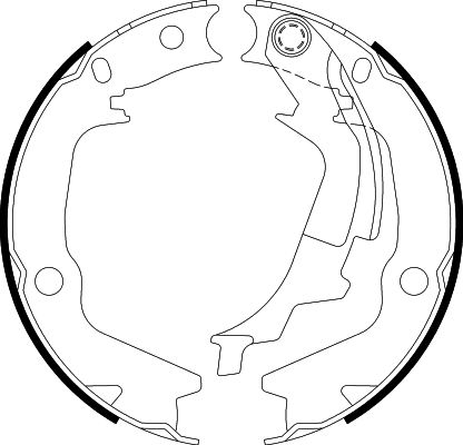 HELLA Brake Shoe Set, parking brake - H1703 - for e.g. HYUNDAI / KIA 8DA355050-131
