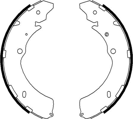 HELLA Brake Shoe Set - H1705 - for e.g. CHEVROLET / ISUZU 8DB355022-071