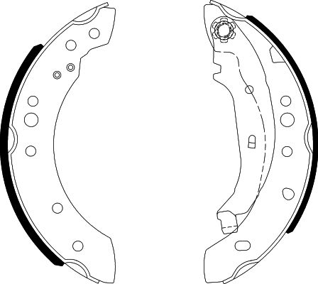 HELLA Brake Shoe Set - H1714 - for e.g. RENAULT 8DB355000-371