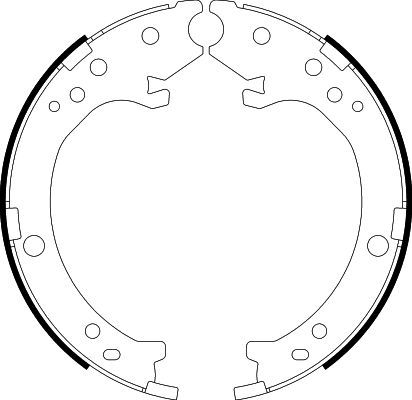 HELLA Brake Shoe Set, parking brake - H1727 - for e.g. ACURA / HONDA 8DA355050-171