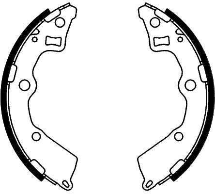 HELLA Brake Shoe Set - H1733 - for e.g. KIA 8DB355000-411