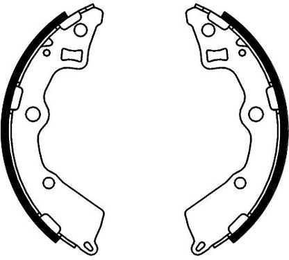 HELLA Brake Shoe Set - H1733 - for e.g. KIA 8DB355000-411