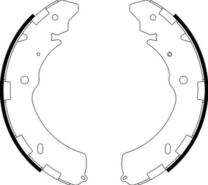 HELLA Brake Shoe Set - H1734 - for e.g. FIAT / ISUZU / MITSUBISHI 8DB355000-421
