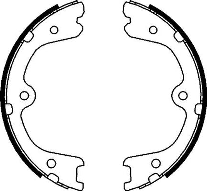 HELLA Brake Shoe Set, parking brake - H1736 - for e.g. NISSAN 8DA355050-861