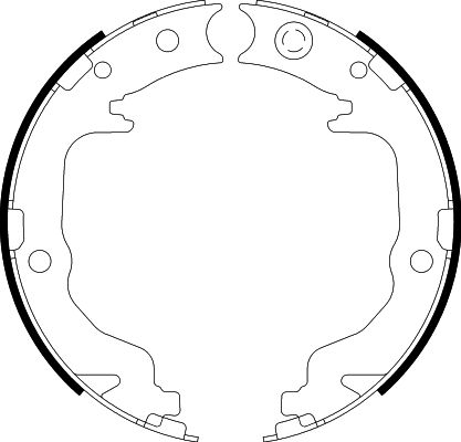 HELLA Brake Shoe Set, parking brake - H1738 - for e.g. CHRYSLER / CITROEN / DODGE / JE 8DA355050-871