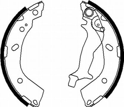 HELLA Brake Shoe Set - H1749 - for e.g. HYUNDAI / INOKOM 8DB355000-431
