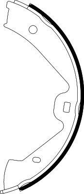 HELLA Brake Shoe Set, parking brake - H1752 - for e.g. PORSCHE / VOLKSWAGEN 8DA355050-221