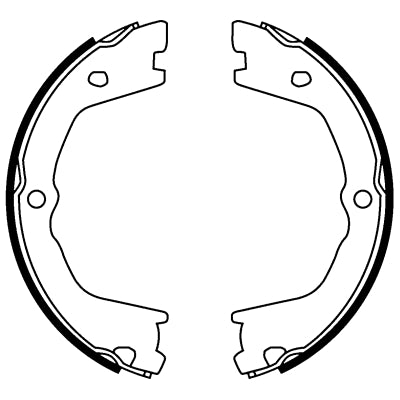 HELLA Brake Shoe Set, parking brake - H1754 - for e.g. IVECO 8DA355050-231
