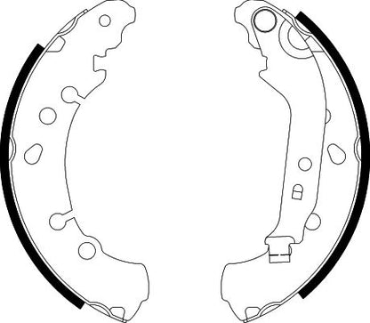 HELLA Brake Shoe Set - H1756 - for e.g. DAIHATSU / TOYOTA 8DB355000-471