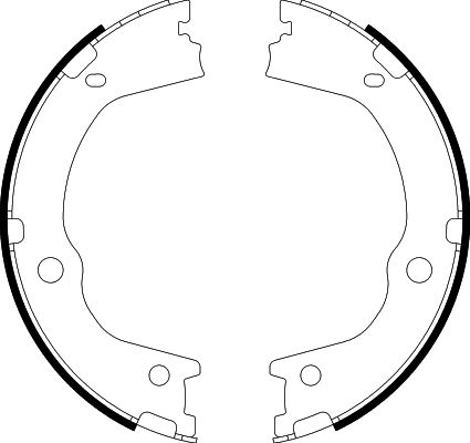 HELLA Brake Shoe Set, parking brake - H1767 - for e.g. HYUNDAI / KIA / SSANGYONG 8DA355050-931