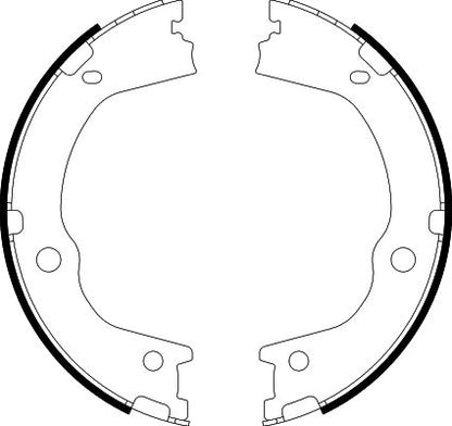 HELLA Brake Shoe Set, parking brake - H1767 - for e.g. HYUNDAI / KIA / SSANGYONG 8DA355050-931