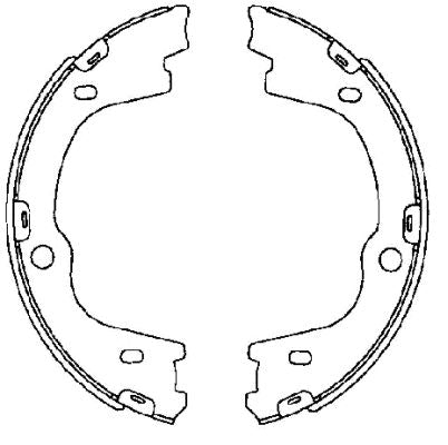 HELLA Brake Shoe Set, parking brake - H1768 - for e.g. DODGE / HYUNDAI 8DA355050-271