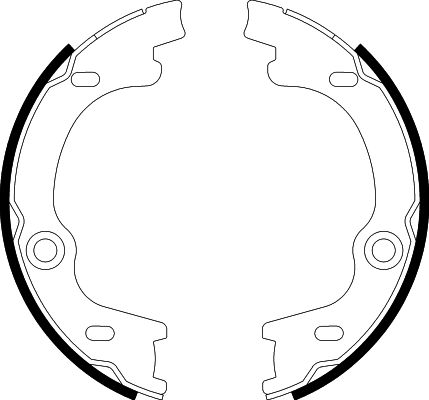 HELLA Brake Shoe Set, parking brake - H1772 - for e.g. KIA 8DA355050-881